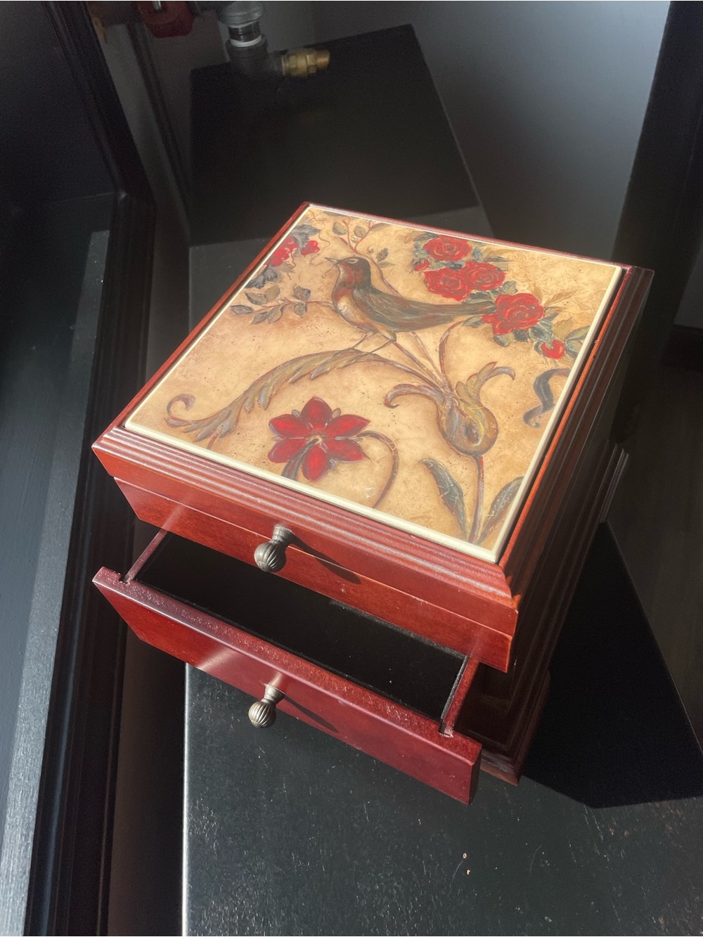 Vintage Song Bird Jewelry Box